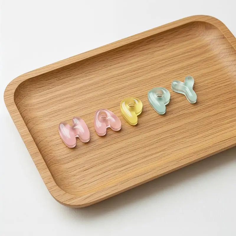 Handmade Mini Letter Charms Cute DIY Phone Cases Hair Clips Shoes Accessories Random Color