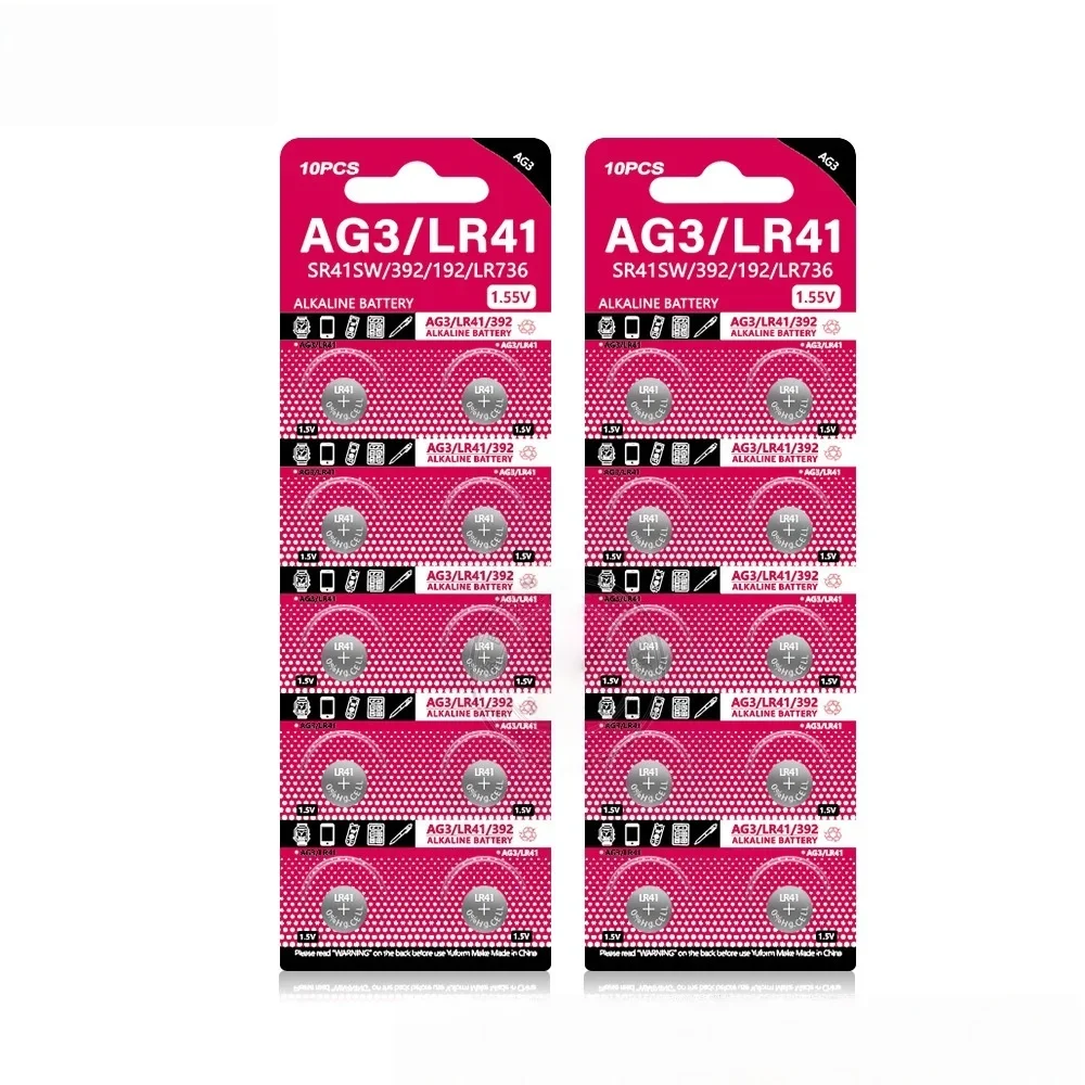 Alkaline Button Coin Cell Battery LR41 1.5V AG3 L736 392 384 192 2-30PCS Replacement for Medical Devices Stable Power