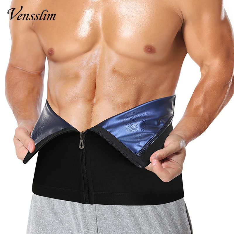 Men Body Shaper Waist Trainer Sauna Belt Workout Slimming Tummy Trimmer Shapewear for Weight Loss Fat Burning Sweat Bands