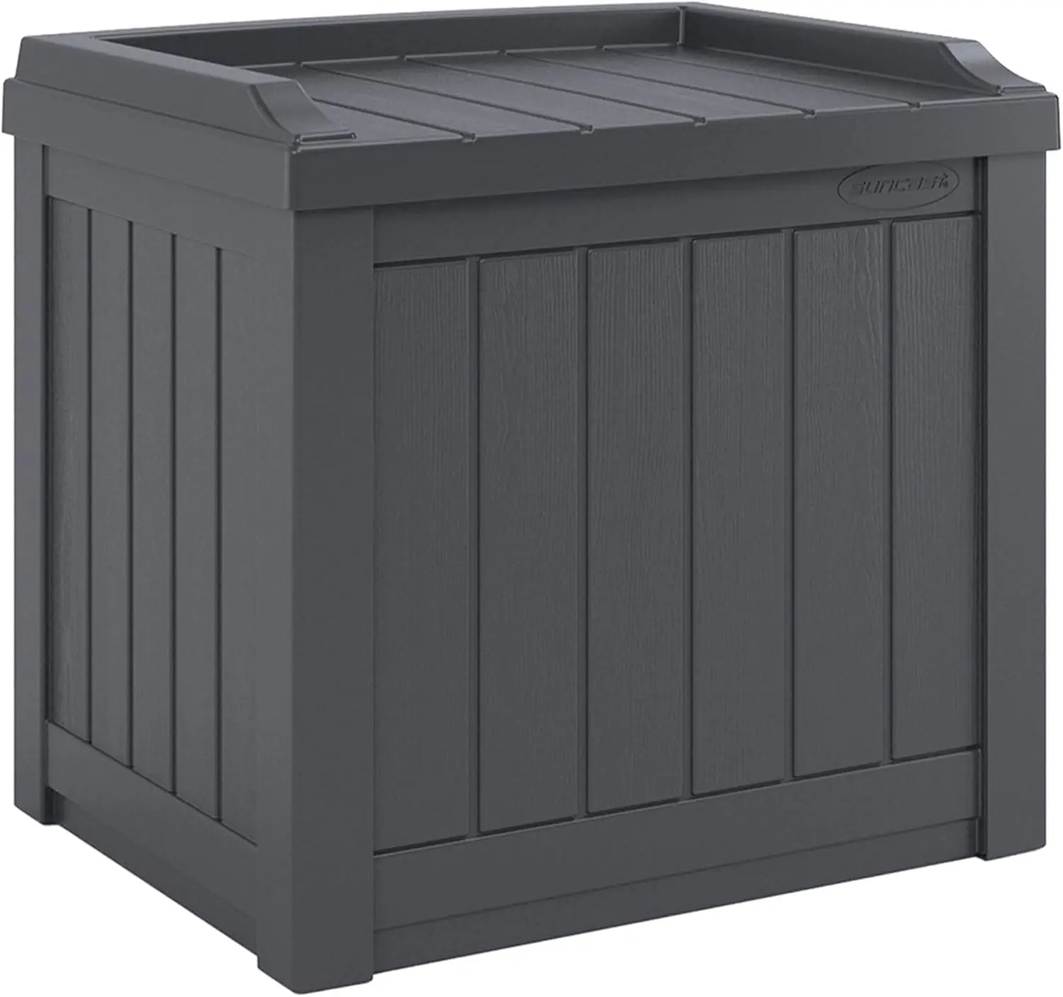 

Small Deck Box Storage w/ Bench Seat for Indoor & Outdoor Use, 22 Gal., Cyberspace
