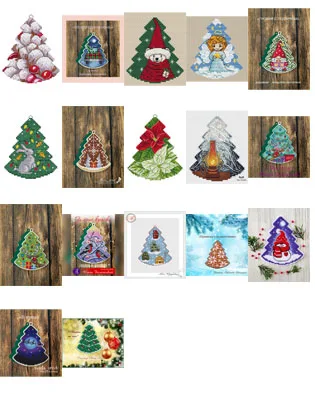 14CT Plastic Canvas Christmas tree 2 For DIY Handmade Needlework Embroidery Knitting Crafts Cross Stitch Ornaments