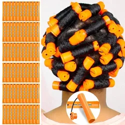 10Pcs Hair Roller Heatless Curling Curlers Hair Heatless Curling Rods Magic Hair Curler Without Heat Wave Curly Perm Rods Random