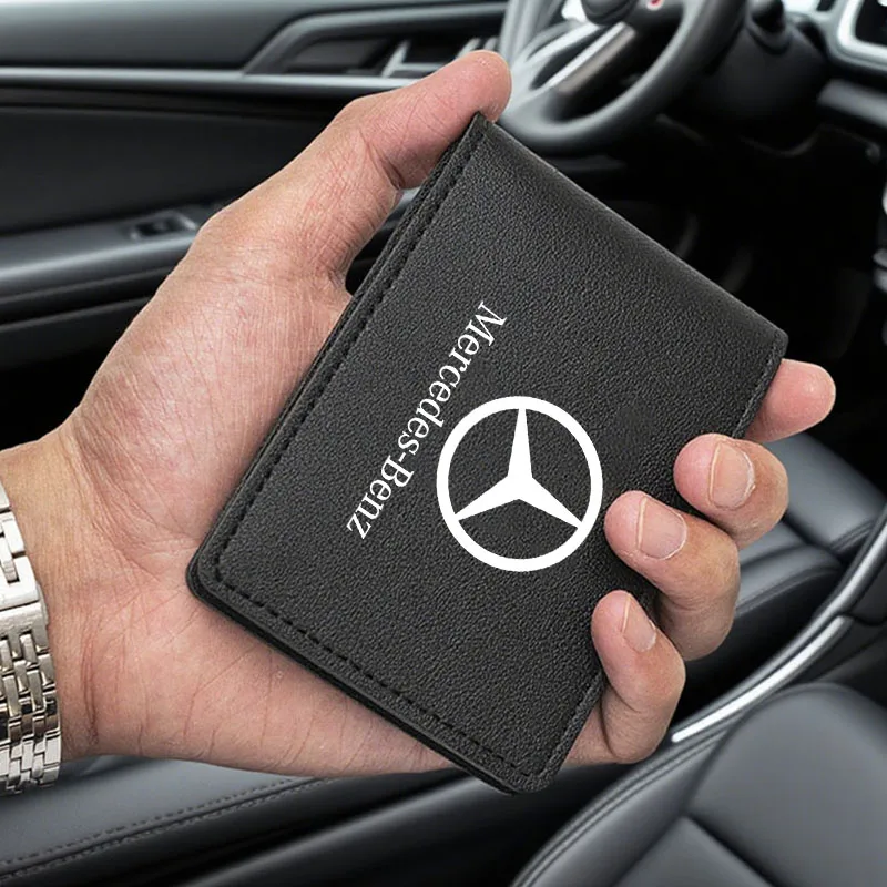 Car Wallet Card Holder Driver License Cover Driver License Bag For Mercedes Benz S320 W164 W203 W204 W168 A200 Car Accessories view 3