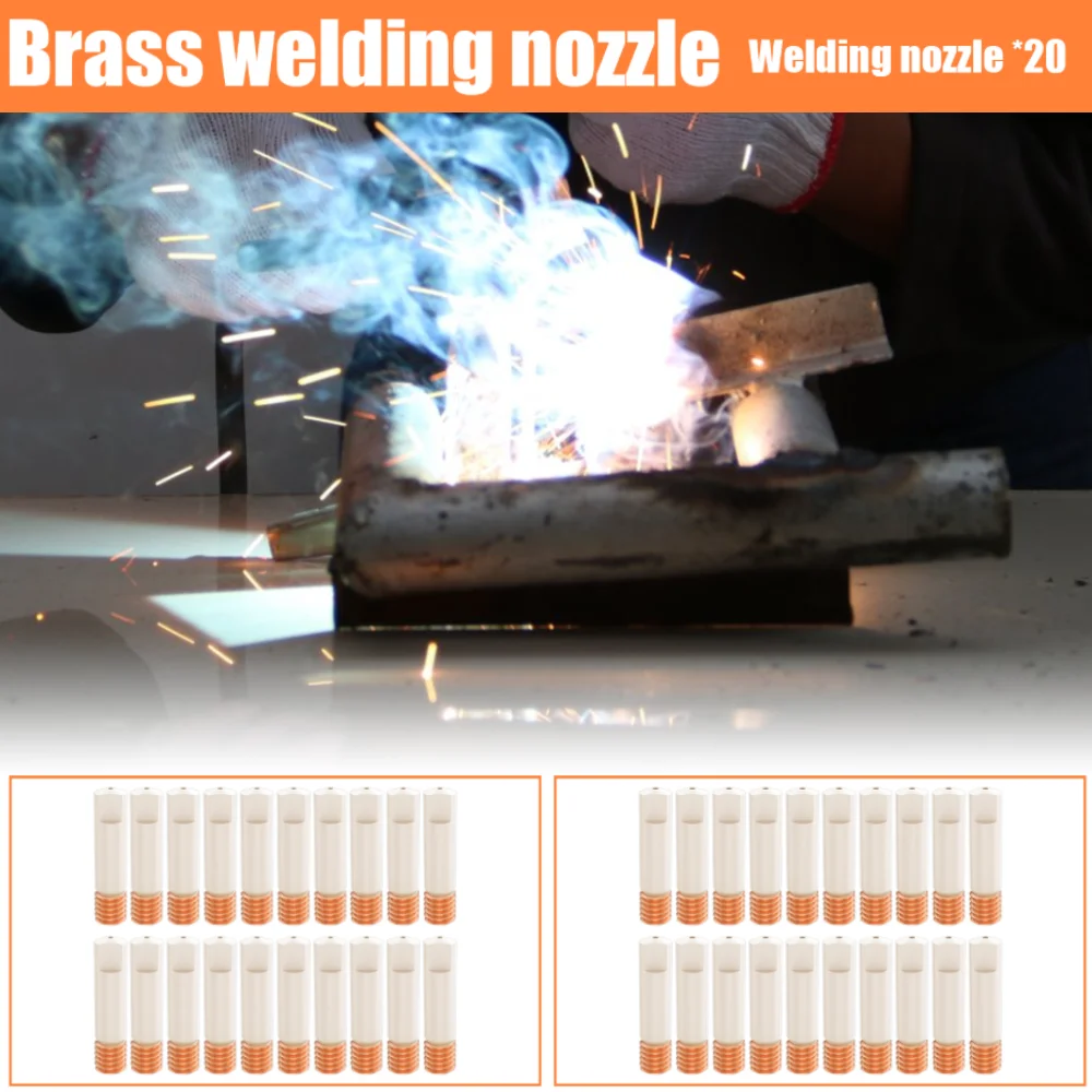 

20 шт. новое покрытие, сварочный контактный наконечник, отличная электропроводность, устойчивый к высоким температурам, сварочные аксессуары MIG/MAG