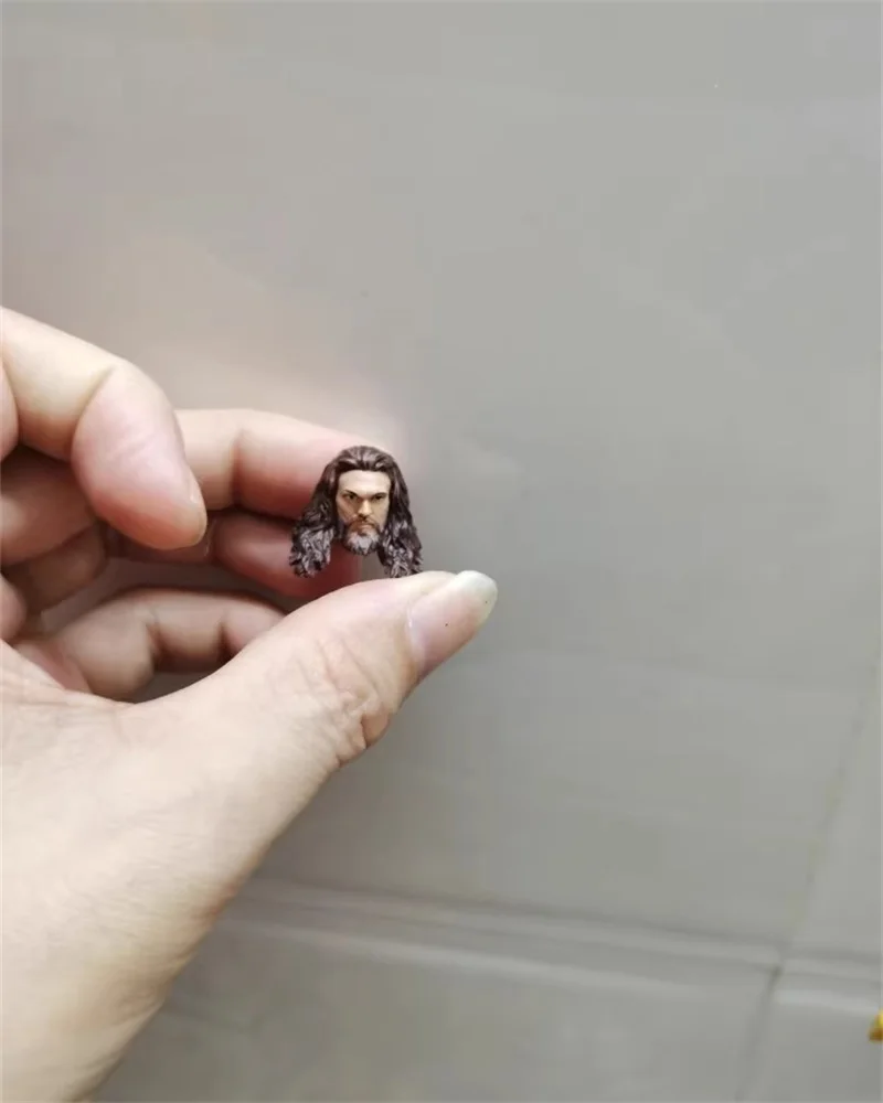 

1/18 Male Soldier Long Hair Tough Guy Head Carving Sculpture Model Accessories Fit 3.75'' Action Figures Body In Stock