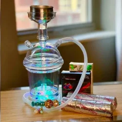 LED Hookah Cup with Tobacco Bowl Narguile Complete Kit Cachimbas Portable Car Sheesha Chicha Shisha Smoking Pipe Accessories