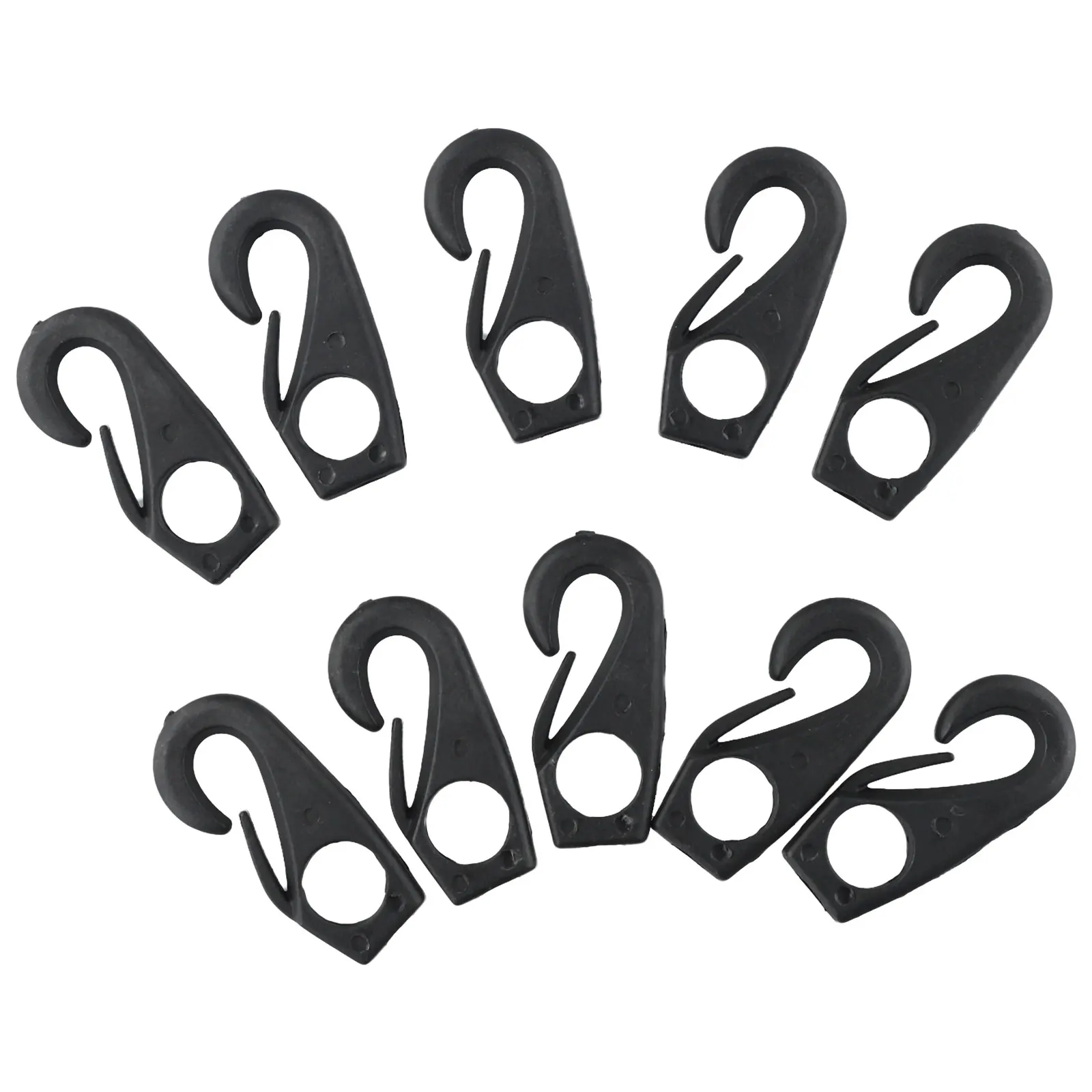 10 Pieces Nylon Bungee Cords with Snap Hooks for Kayak, Canoe and Boat Tie Down Clips Suitable for Cables Under 6mm Diameter