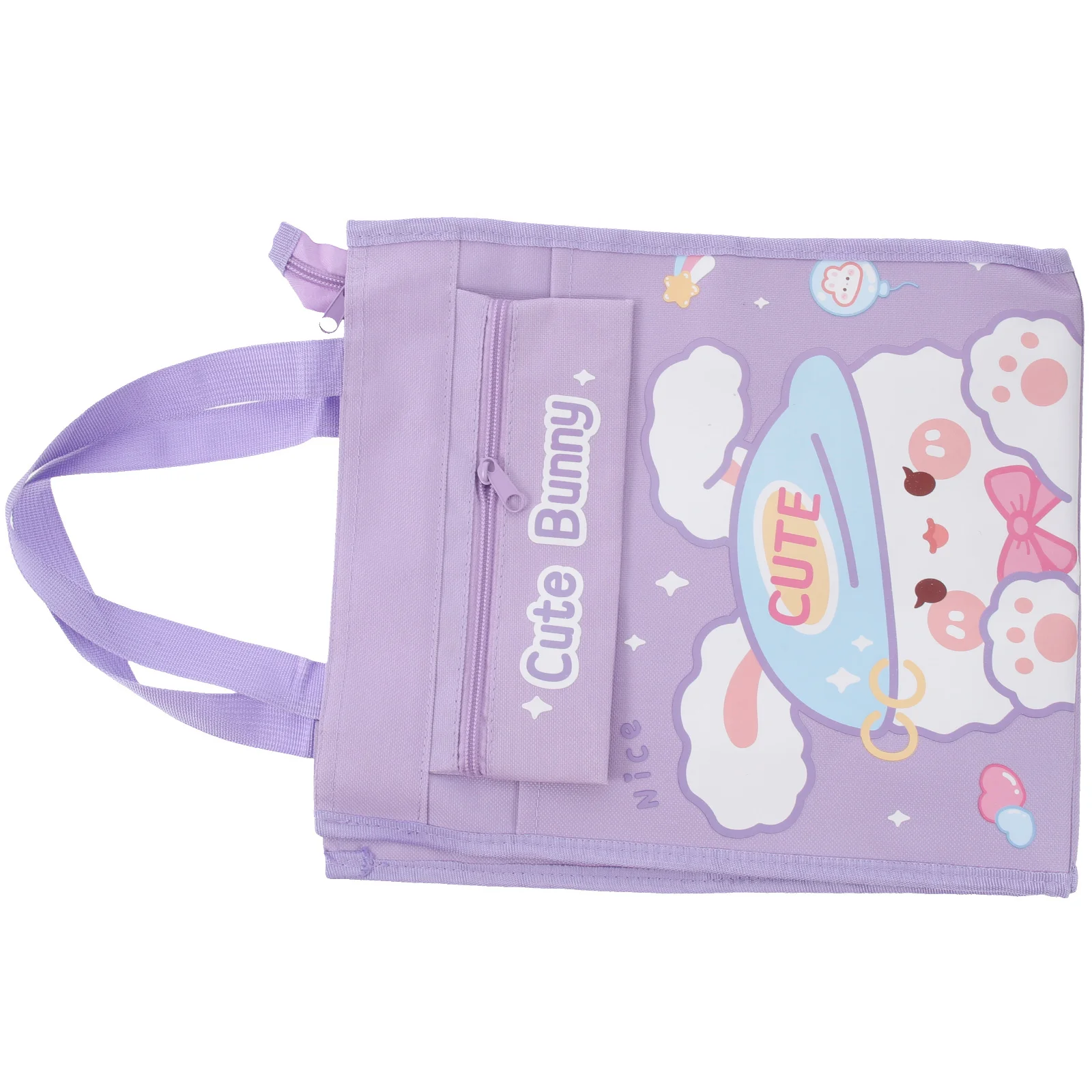 Tas Jinjing Siswa Kapasitas Besar Desain Kartun Anti Aus Kanvas PVC Pembawa Buku Genggam Penyimpanan Sekolah Gym Berkemah