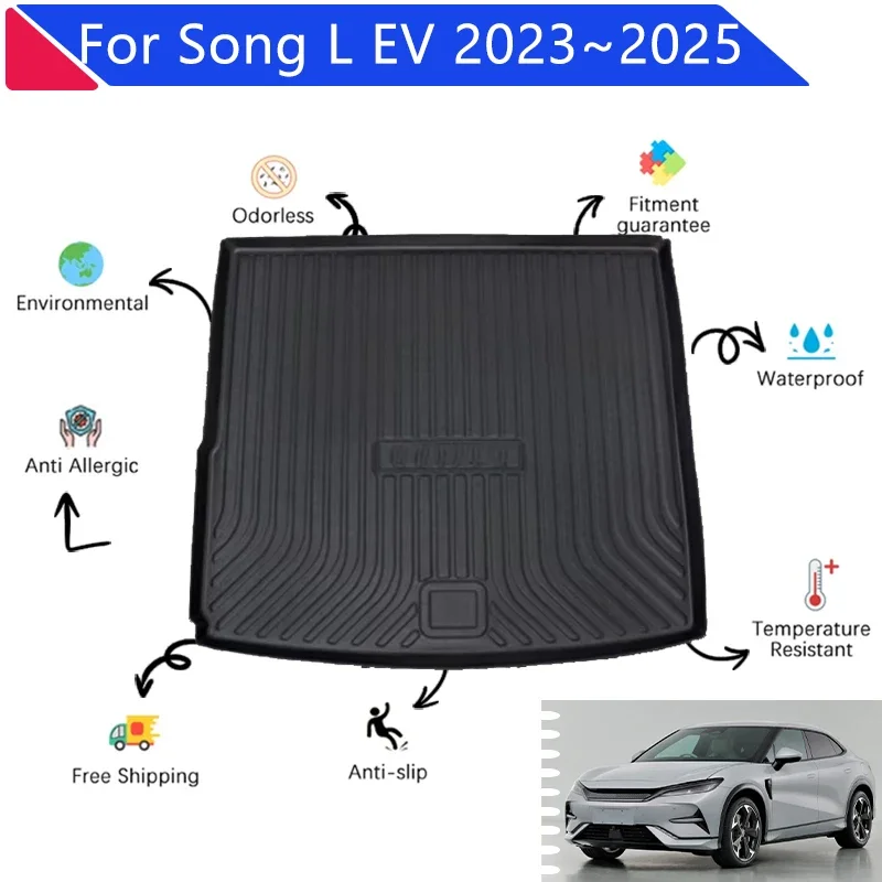 

1 PC 3D EVA Material For BYD Song L EV 2023 2024 2025 Car Anti-dirty Pads Roll Up Floor Rear Cargo Tray Trunk Mat Accessories