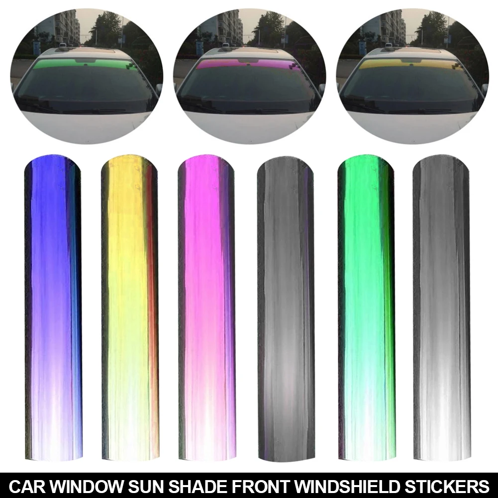 100cm Car Sun Shade Front Windshield Sunshade Protector Solar Window Tint Film Heat Insulation Color Changing Film Universal