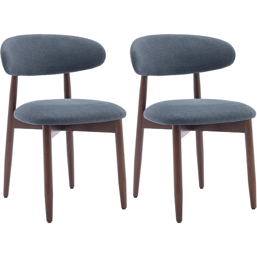 Fa- dining Szék állítsa bel 2, Koszerű Ablakszövet upholstered dining szoba fotel, Parasztház konyhai Pöffeszkedés Szék vel Cipőnyelv Dugó