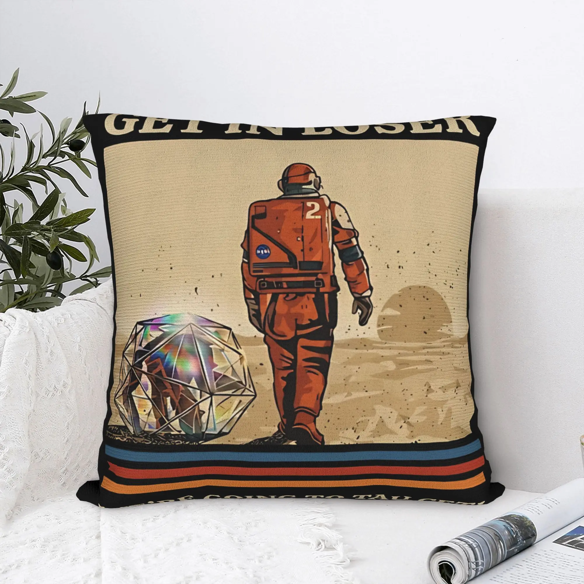 Get in loser we're going to tau ceti Rocky PHM Retro Project Hail Mary Pillow Cover Pillow Case For Living Room Cushion Cover