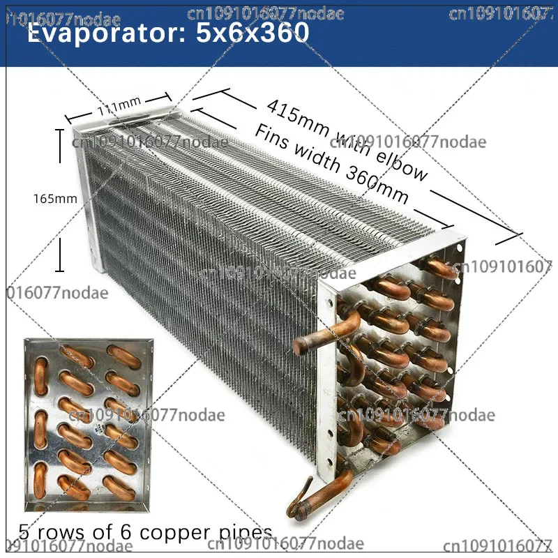 

Испаритель для холодильника, медная трубка с воздушным охлаждением, витрина для торта, напитков, конденсатор, алюминиевый летающий планшет для рассеивания тепла