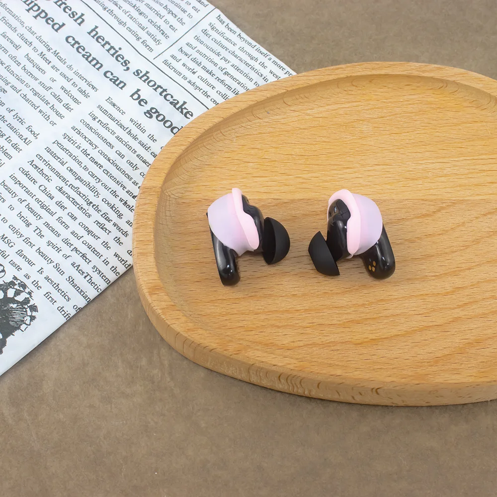3 أزواج من غطاء سماعات الأذن السيليكوني البديل المقاوم للغبار، أغطية الأذن لسماعات Bose QuietComfort Earbuds II / Ultra Earbuds