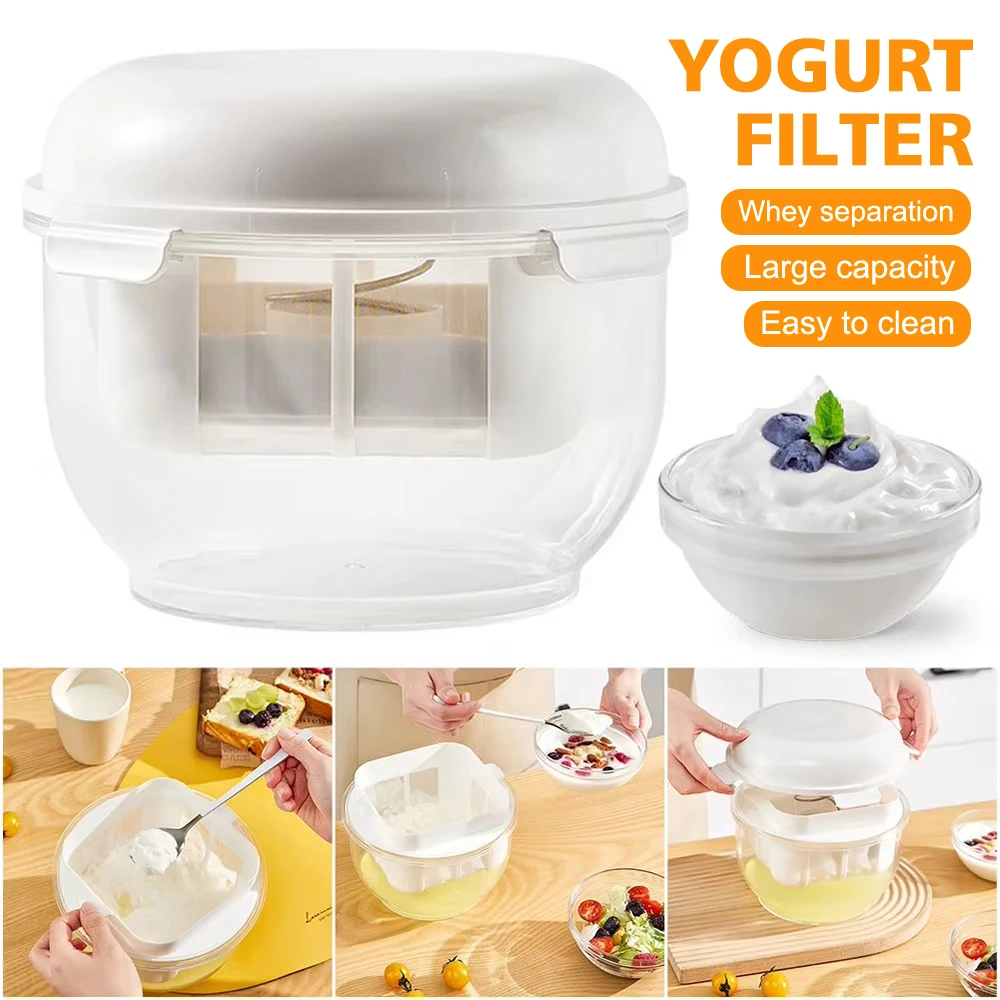 Yogurt Whey Separator Large Capacity Efficient Fine Mesh Yogurt Maker Soybean Milk Filter for Home Kitchen Yogurt Whey Strainer