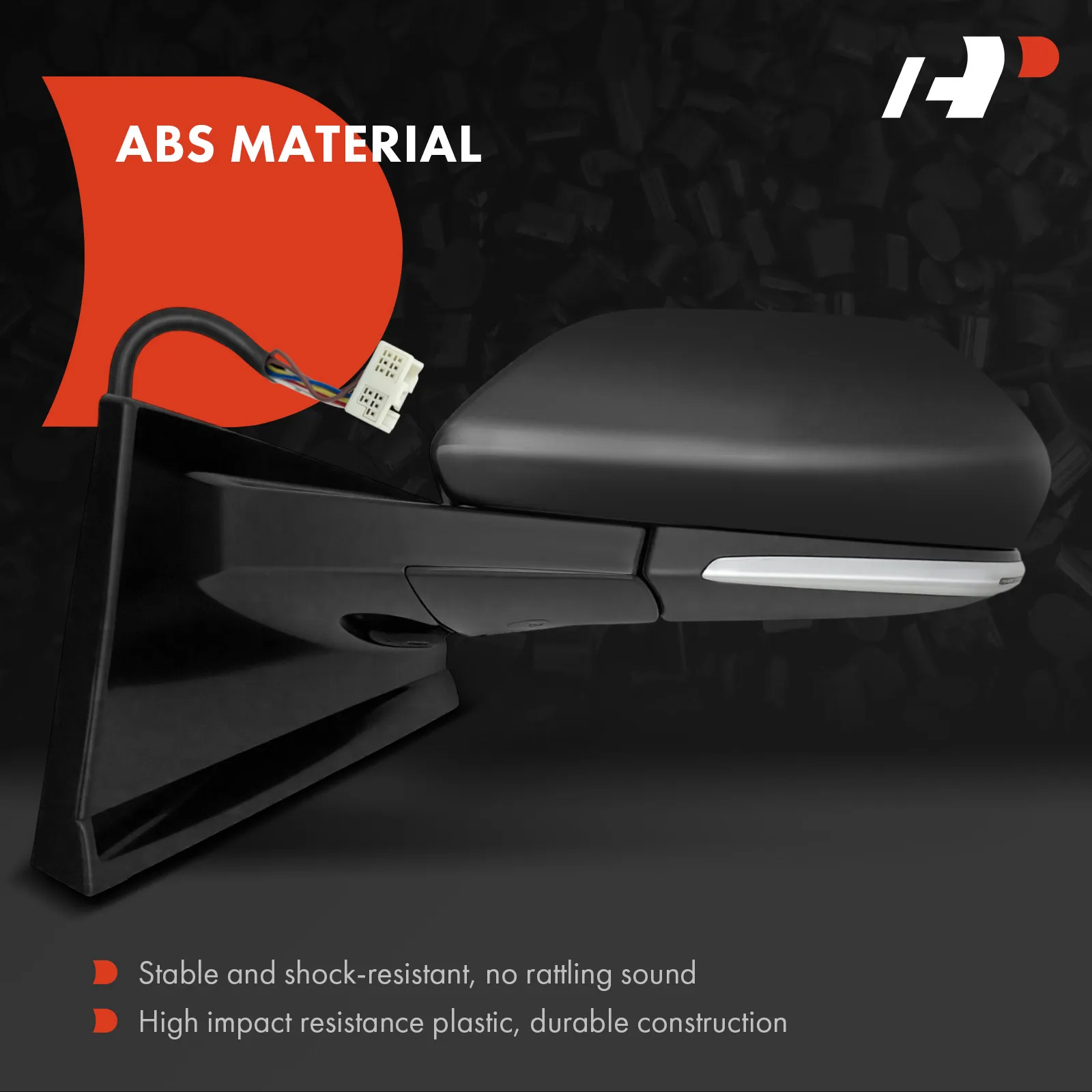 A-Premium Driver Side Power Door Mirror for Toyota Prius Prime 2017-2018 Manual Folding Turn Signal Light Heated Smooth Black