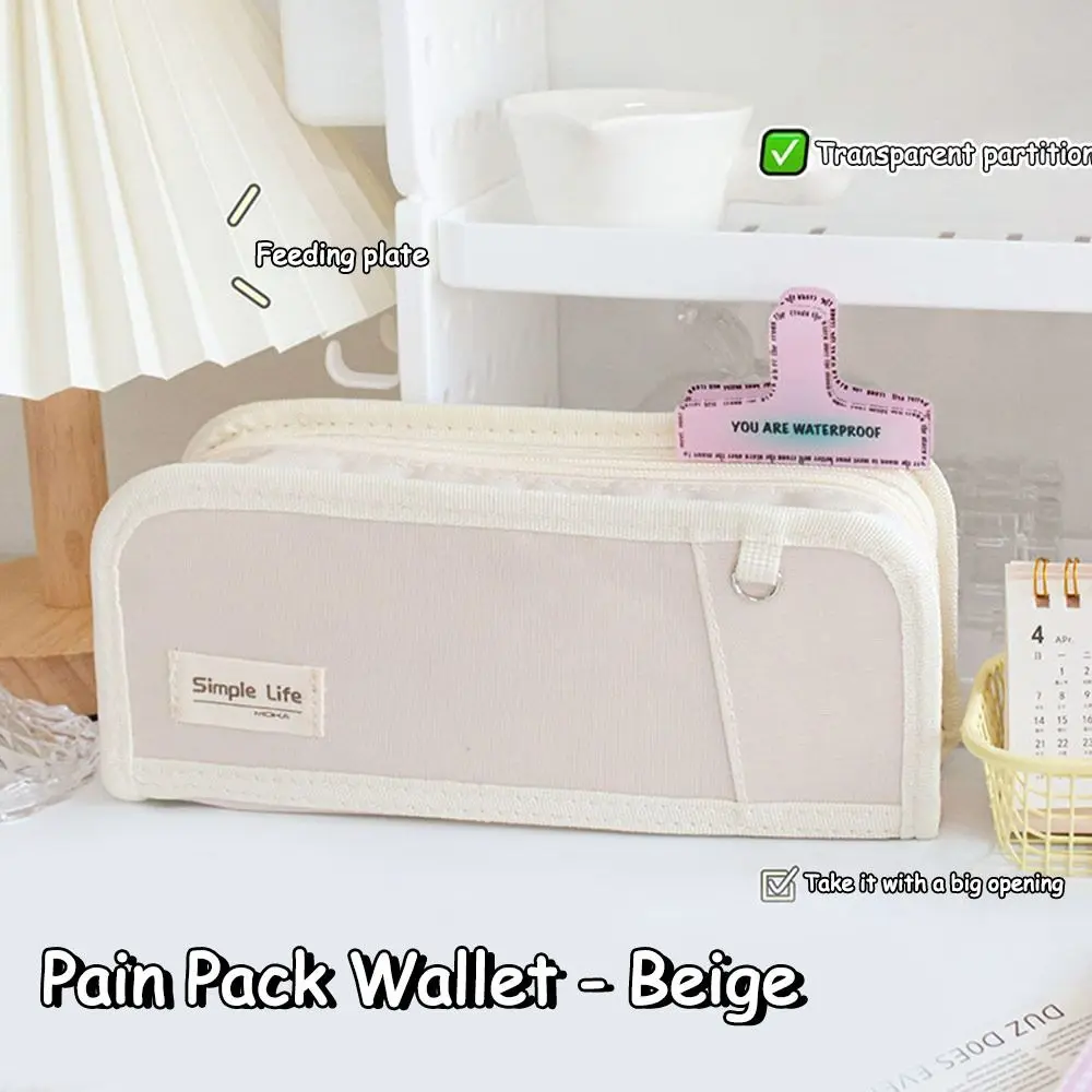 Portable Oxford Pen Bag Large Capacity Multi-function Stationery Storage Bag Pencil Case Student