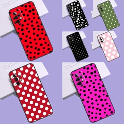 Polka Dots Art Case For Samsung Galaxy A13 A23 A33 A53 A42 A32 A22 A12 A51 A71 A14 A24 A34 A54 A52 Coque