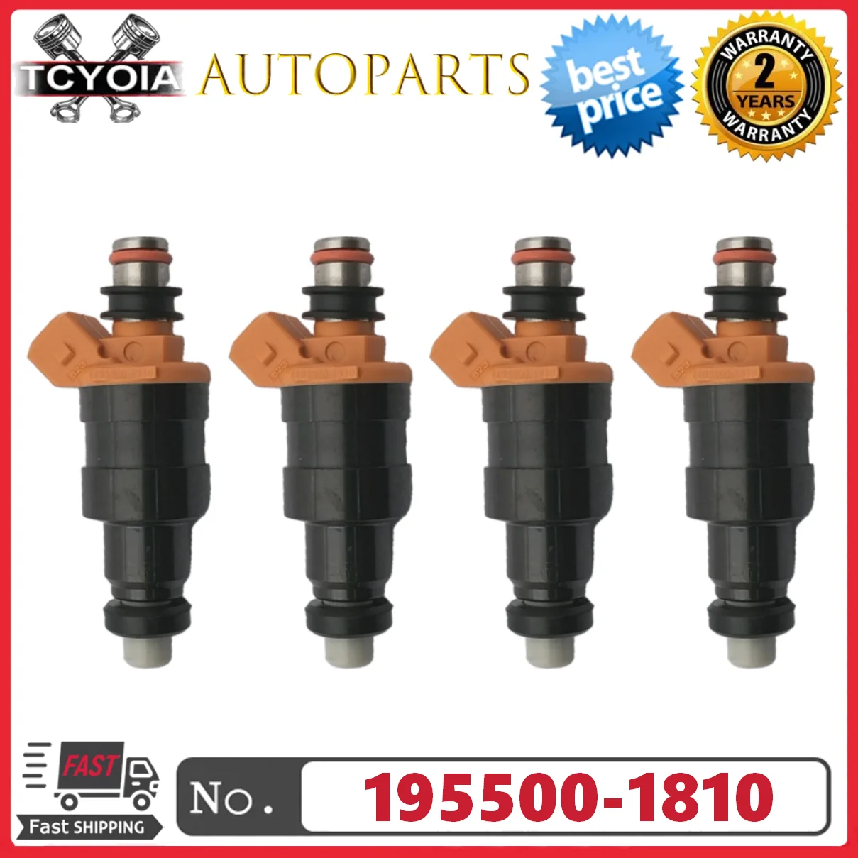 

4pcs/lot 195500-1810 B33513250 E9BZ9F593A B335-13-250 Fuel Injector For Ford Festiva 1.3L L4 1989