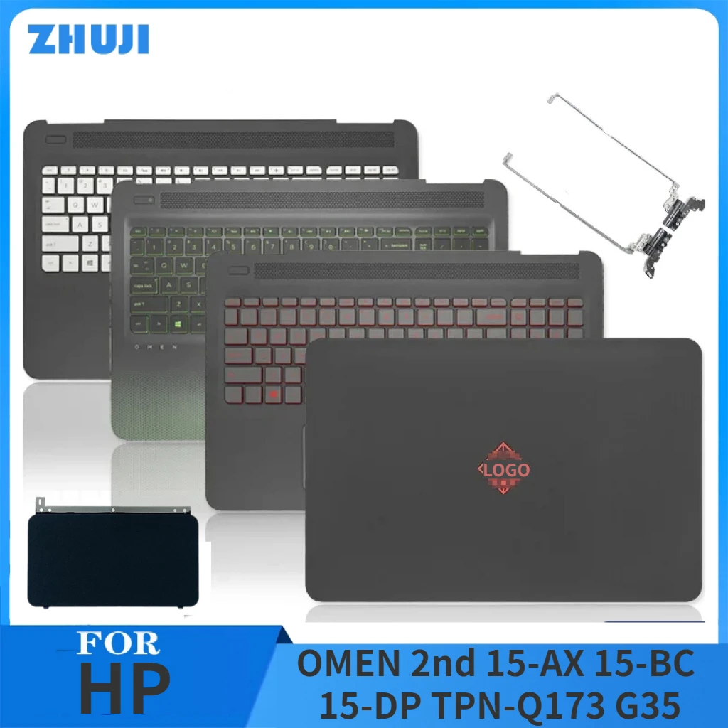 

For HP OMEN 2nd 15-AX 15-BC 15-DP TPN-Q173 G35 LCD Back Cover Palmrest Keyboard Hinges Upper Top Case 905118-001 859735-001