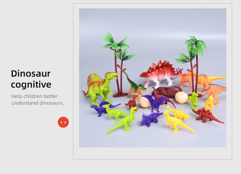 16Pcs Set Dinosaurs Toy Learning Educational Toys for Children Dinosaur World Model Set Plastic Random Style Toys for Kids Boys