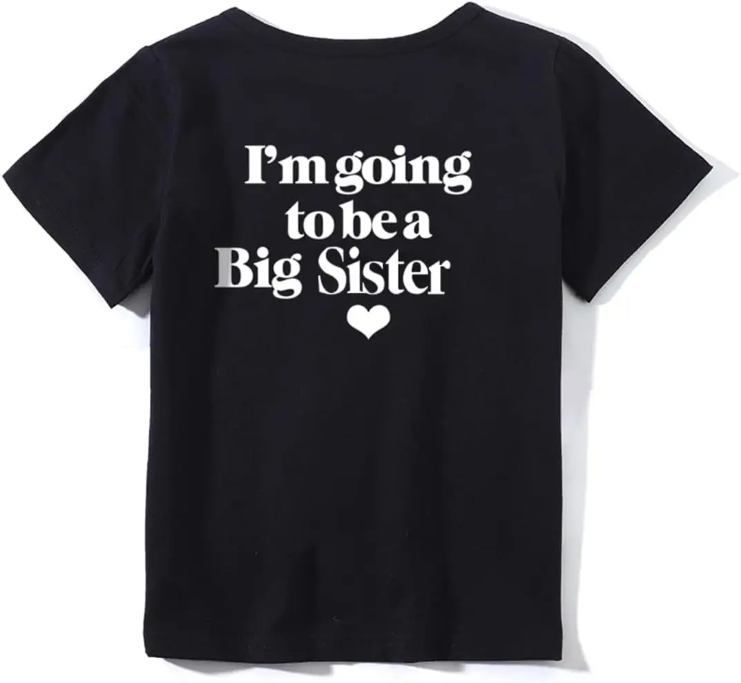 Big Sister T Shirts Tops Toddler Baby Girl Going to be a Big Sister Announcement Tees Clothes Novelty Gift Summer Outfit