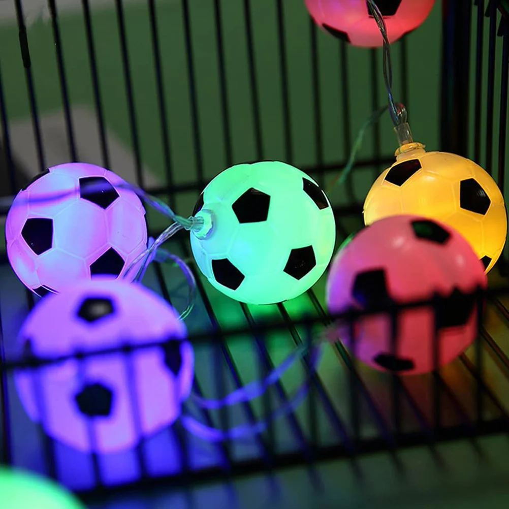 سلسلة أضواء للحفلات 20 مصباح LED على شكل كرة قدم ديكور لا مثالي للمنزل والفناء والحديقة والديكورات الاحتفالية #6