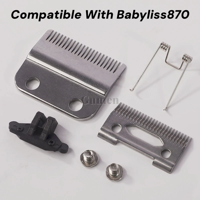 

Профессиональные лезвия для машинки для стрижки волос, сменный набор лезвий, совместимый с BaByliss PRO Barberology FX870 с 2 винтами