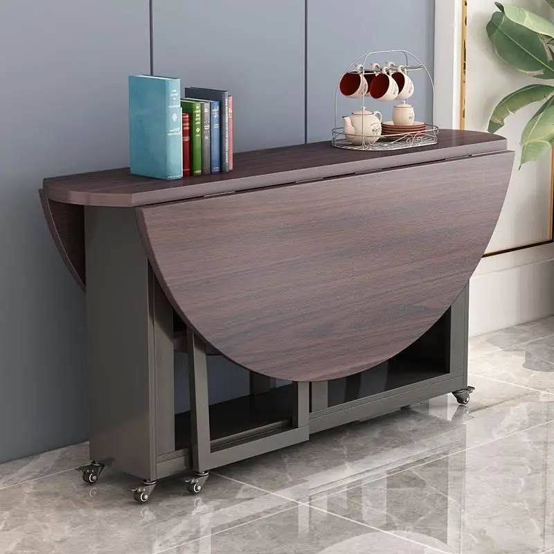 طاولة قابلة للطي، طاولة طعام للاستخدام المنزلي، شقة صغيرة متعددة الوظائف #3