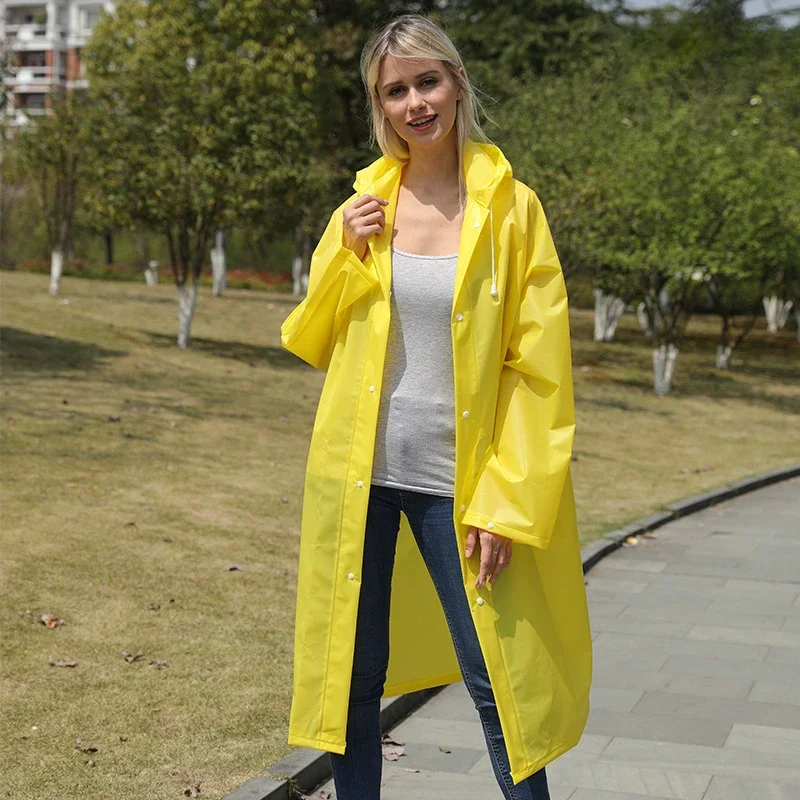 New Thickened Adult Non-disposable EVA Enlarged Brim Hiking and Travel Fashionable Raincoat for Men and Women