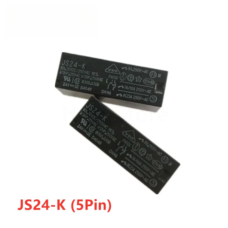 

5PCS/Lot TABLE JS5-K 5VDC JS12-K 12VDC JS24N-K 24VDC DP-5 8A Power Relay