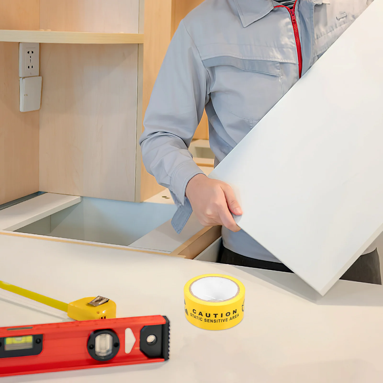 

Anti Static Warning Tape Yellow Floor Marking For Esd Safety Sign Sturdy Easy Application Industrial Commercial Use