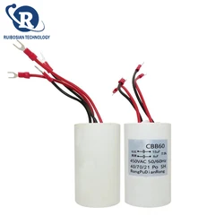 6UF+15UF CBB60 four wire dual capacitor 450V electric hoist lifting pole motor crane starting capacitor
