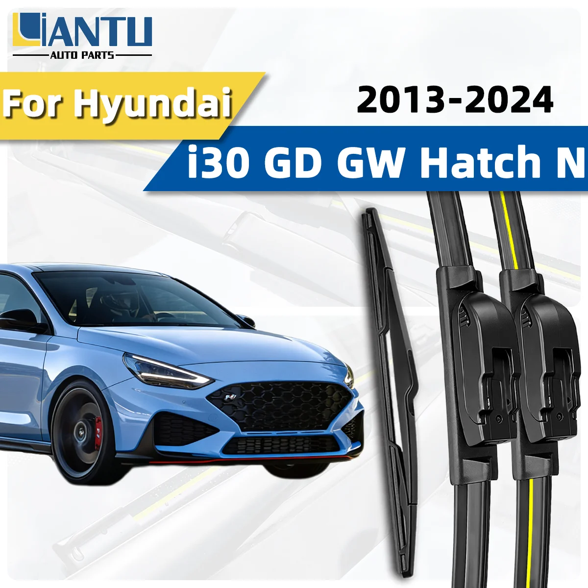 

Комплект из 3-х передних и задних дворников для Hyundai i30 GD GW Hatch N 2013-2024, бесшумные дворники для лобового стекла, автомобильные аксессуары 2023