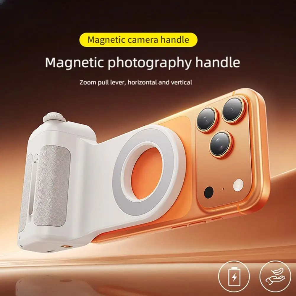Smartphone Kamera Shutter Grip Bluetooth Selfie Griff Kamera Foto Stabilisator mit Fülllicht für iPhone Android