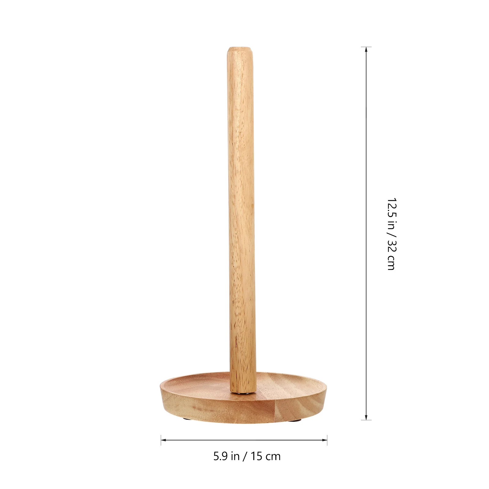 

1Pcs Natural Wood Toilet Roll Holder Stylish Tissue Reserve for Bathroom Living Room Bedroom Anti-Slip Bottom Modern Design