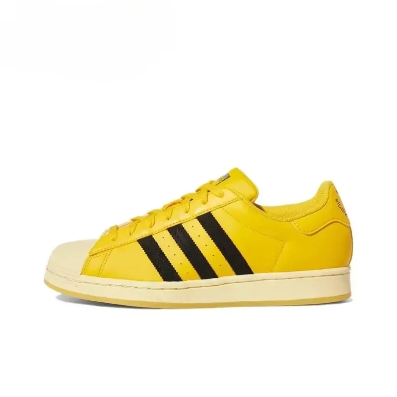 Adidas Originals Superstar "Bold Gold" zapatos de skate para hombres y mujeres zapatillas casuales amarillo negro GY2070