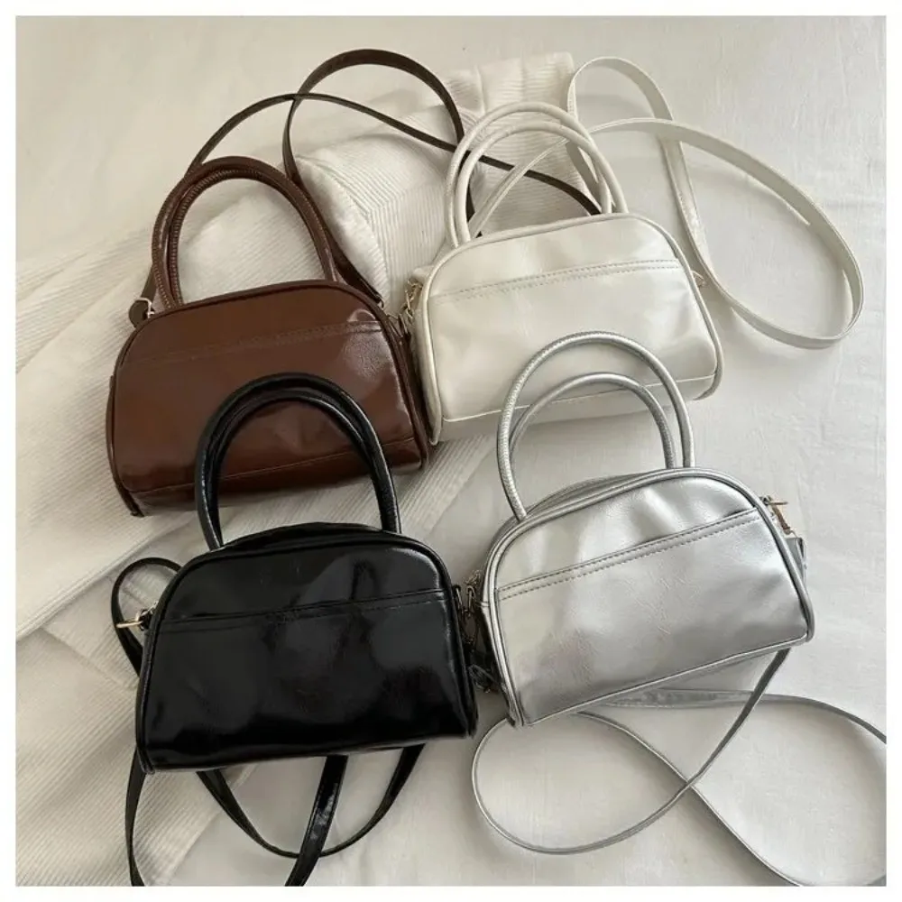 estilo-coreano-senhoras-bolsa-de-ombro-unico-cor-pura-couro-do-plutonio-crossbody-saco-fechamento-com-ziper-forro-poliester-saco-escudo-para-mulher