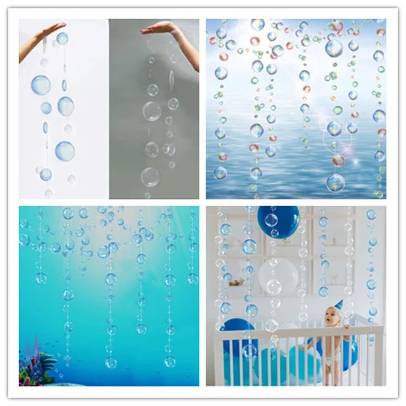 Home Decoration Fish Bubble Hanging String Multipurpose Birthday Party Hanging Colored Banners Decorations Supplies