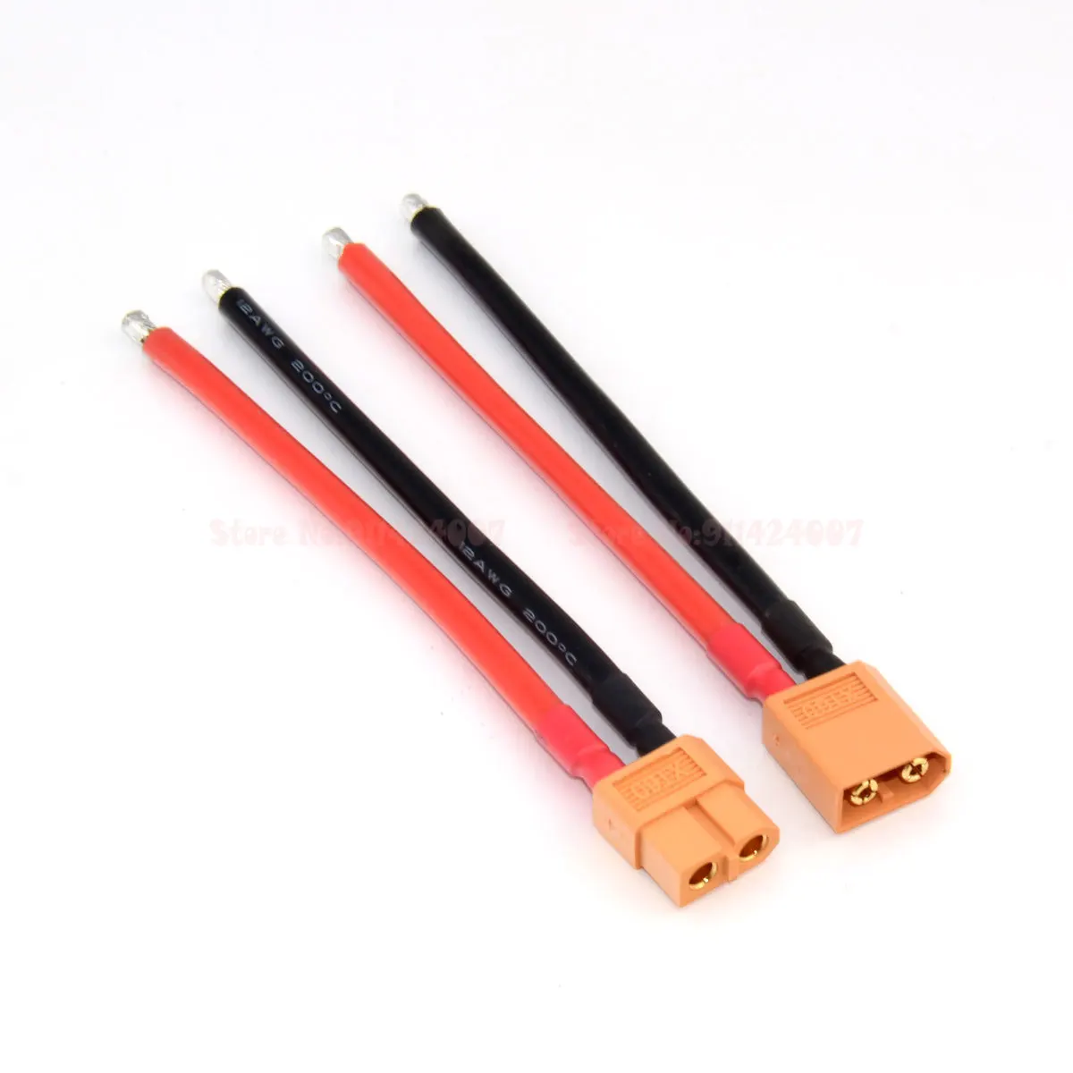 1 pair of XT60 Battery Male Female Connector Plug with Silicon 12 AWG Wire for 7.4v 11.1v 14.8v 22.2v Battery