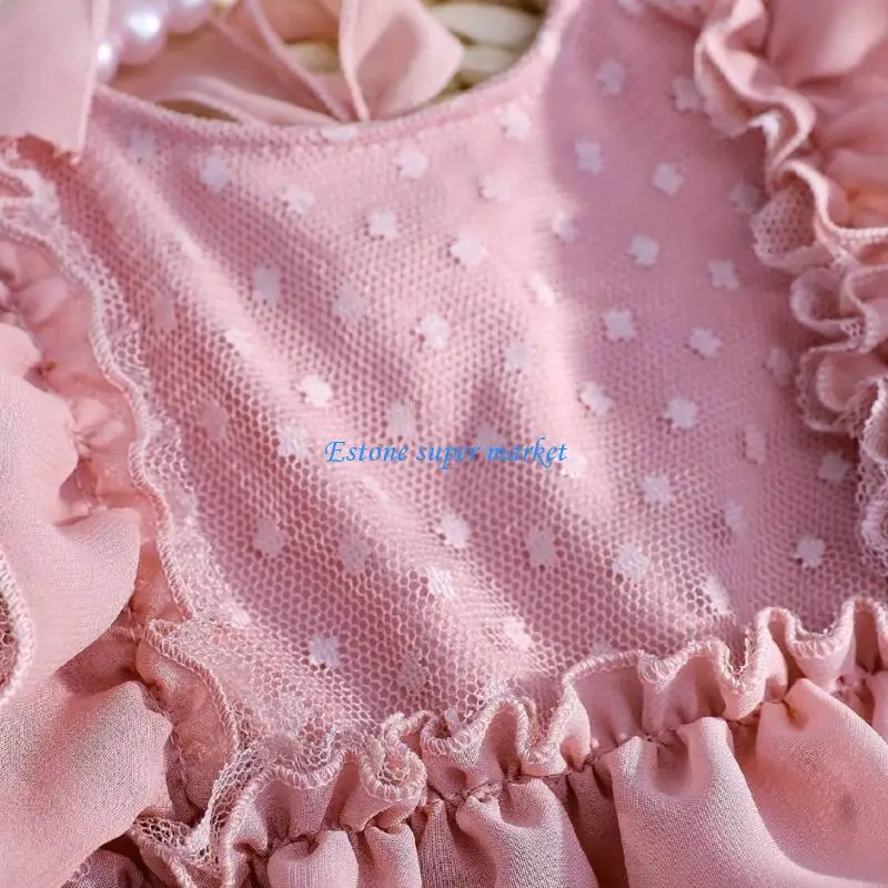 090B Baby Photography Props Girls Photo Clothes Flower Headband Romper Outfit