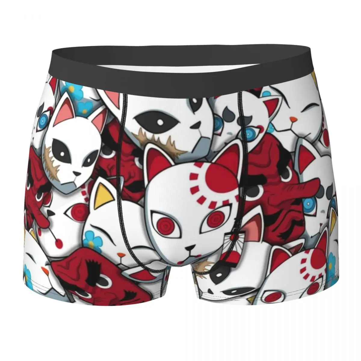 

Demons Masks Anime Print Underwear Design Trunk Quality Men Underpants Breathable Boxer Brief Gift Idea