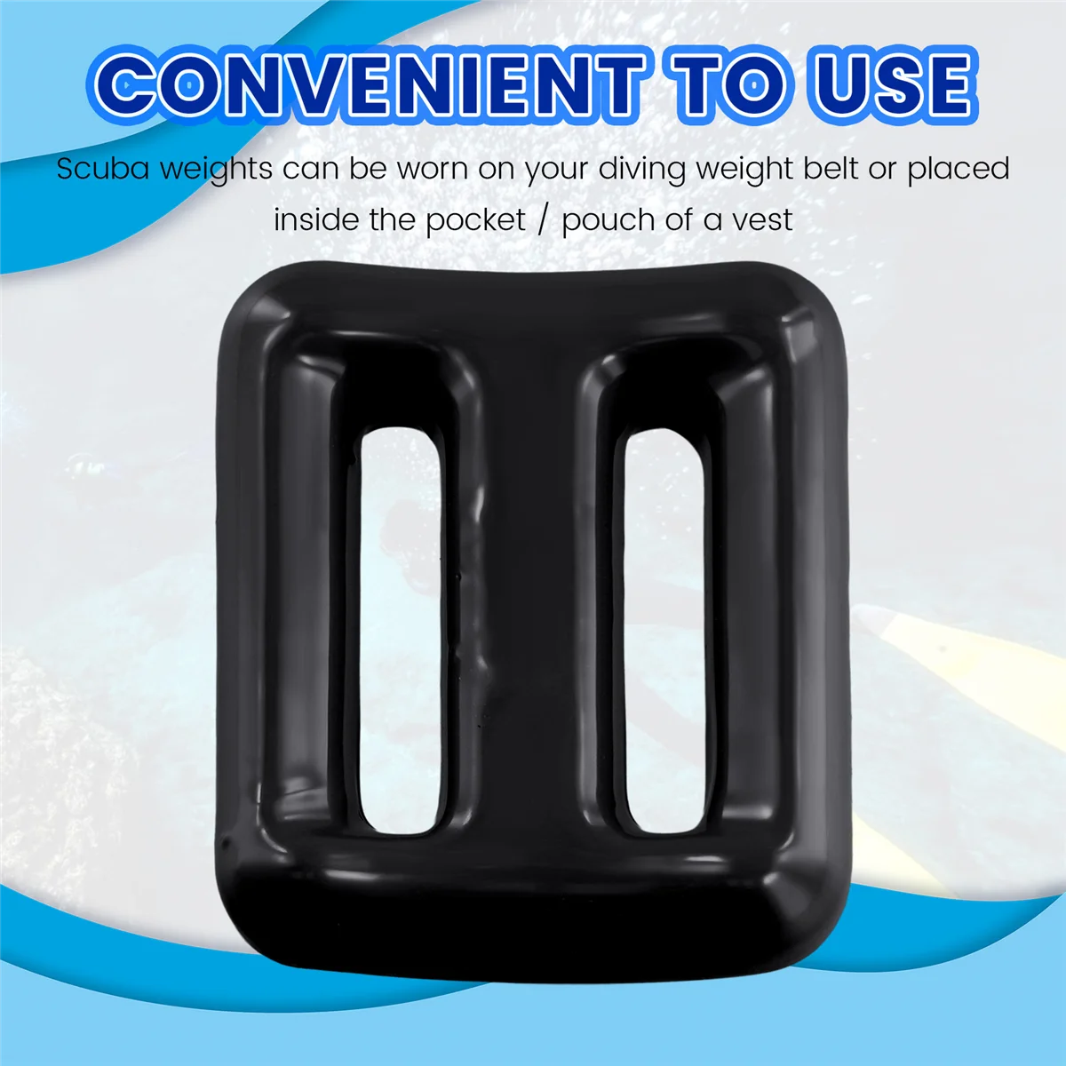 Pesi per immersione per cintura di pesi per immersioni subacquee Pesi per immersione in piombo rivestito Pesi per immersione rivestite, pesi per cintura da immersione 1500 g Nero