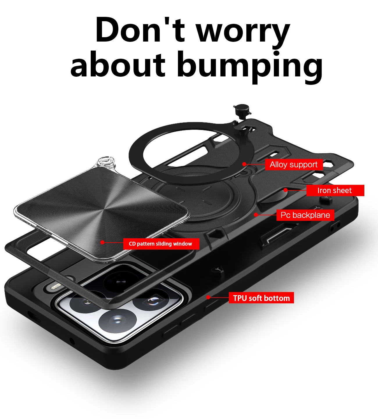 Folding Stand Holder Matte Cover Case for Xiaomi 15T Pro 5G 14T 13T 12T 11T Pro Xiao Mi 15t Mi15t Mobile Phone Bag