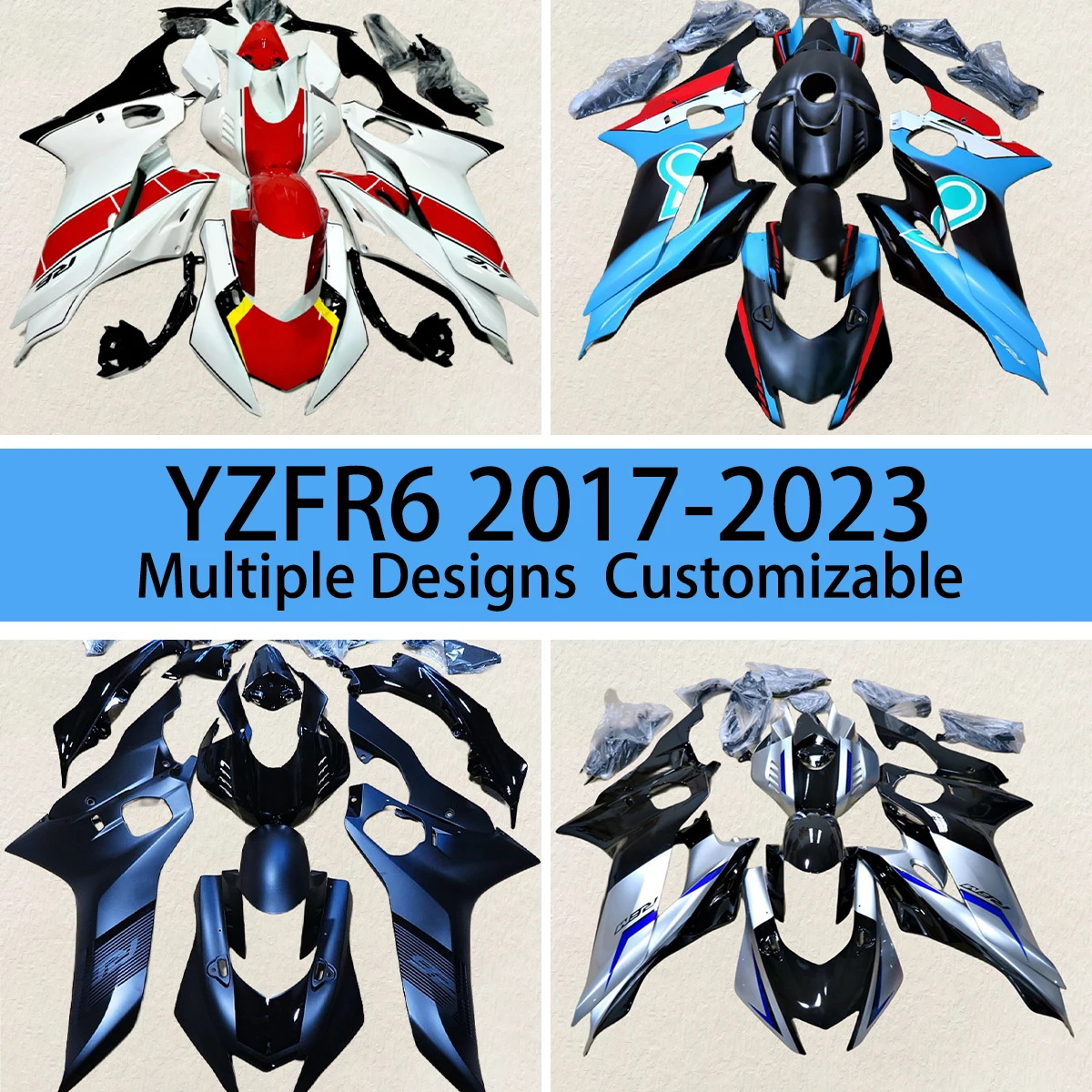 

Free Custom Fairing Kit for YAMAHA YZF R6 2017 2018 2019 2020 2021 2022 2023 Complete Motorcycle Fairings Plastic YZFR6 17-23