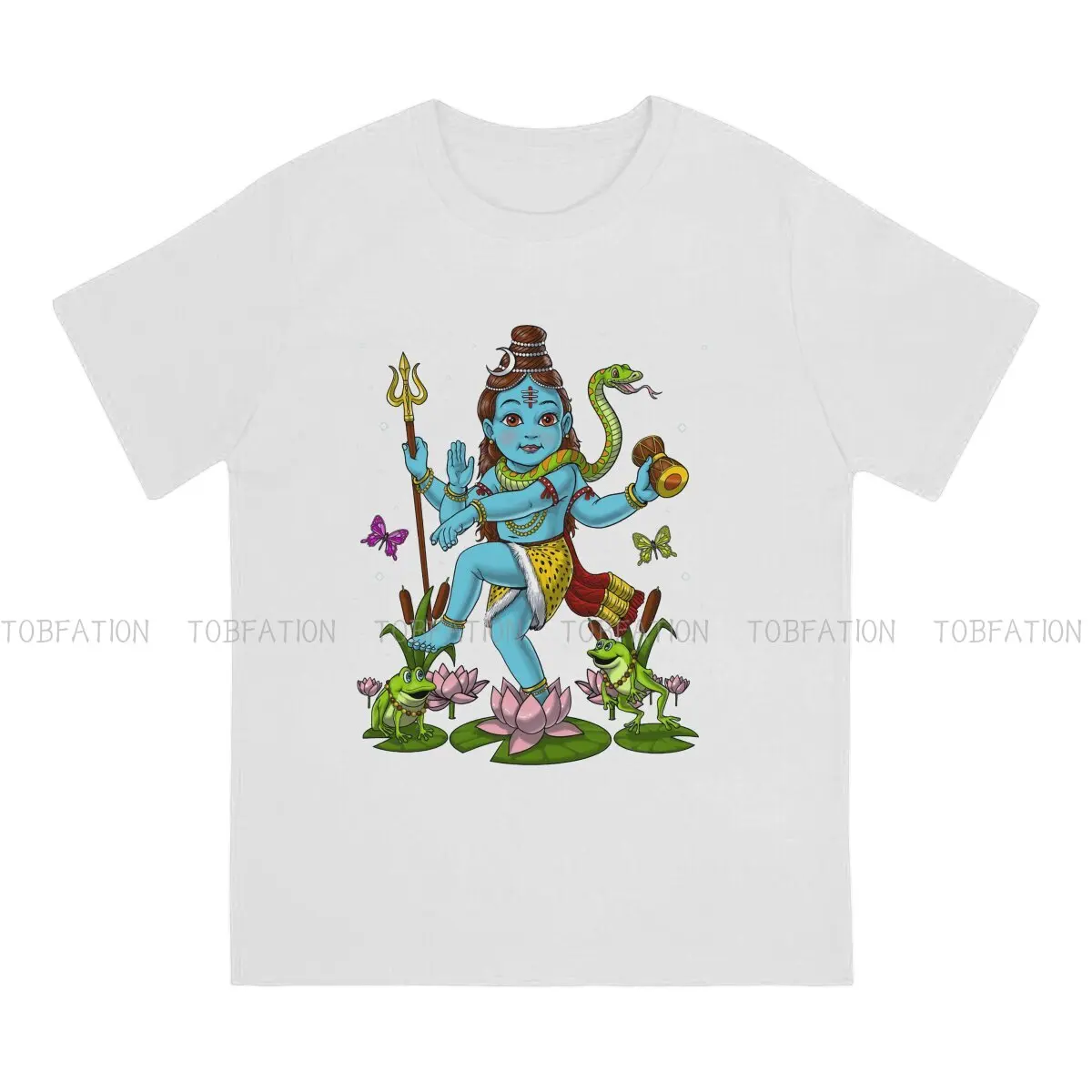 Dancing Nataraja Round Collar TShirt Shiva Hindu God India Lingam Polyester Basic T Shirt Men Tops Individuality Big Sale