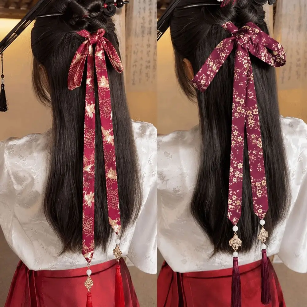 Versatile Chinese Hanfu Hair Bands Long Hair Straps Retro Style Tassels Hair Ornament Hair Accessories Headdress Braided Hair