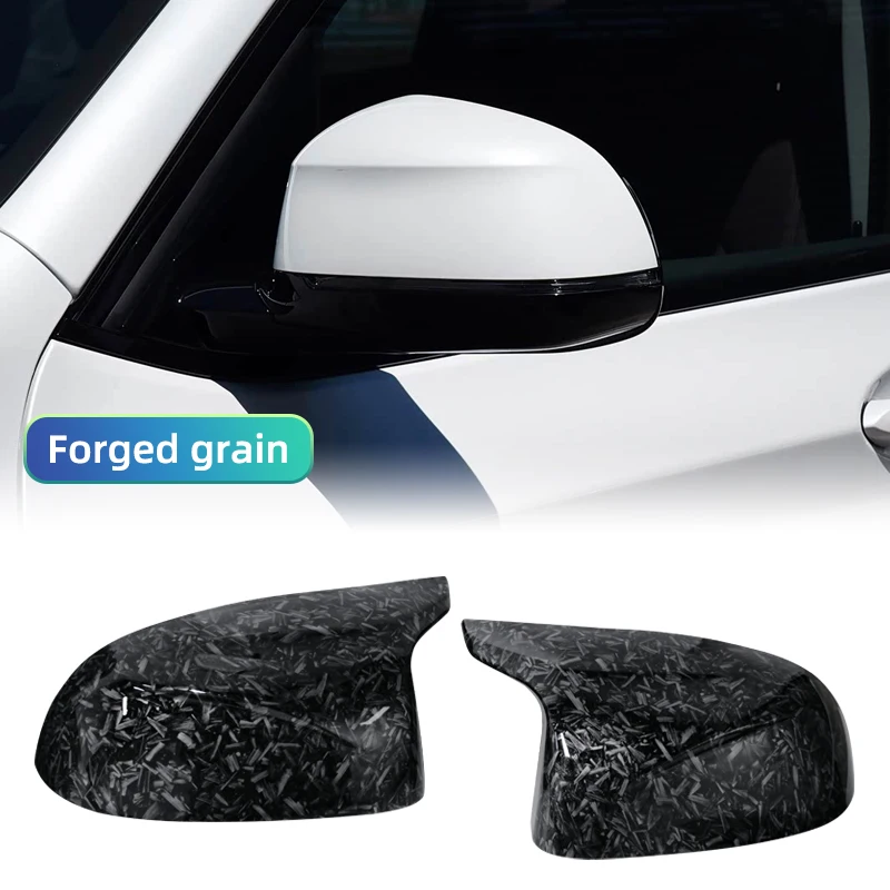 2Pcs Glossy Black carbon pattern Rear Side View Mirror Covers Shell Replacement For BMW X3 G01 ix3 X4 G02 X5 G05 X6 G06 X7 G07 - view 5