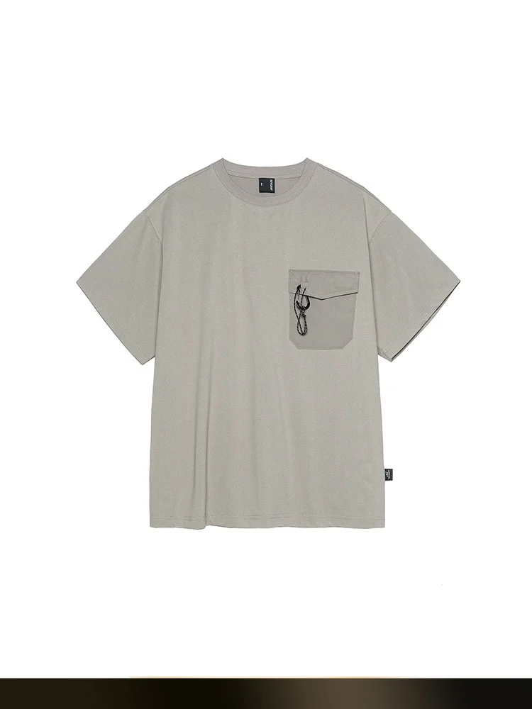 

NTED Mountain Series Men's ort Sve T-irt Summer Outdoor Leisure Sorona Cool Feeling Spor Body irt ket Hanging Rope