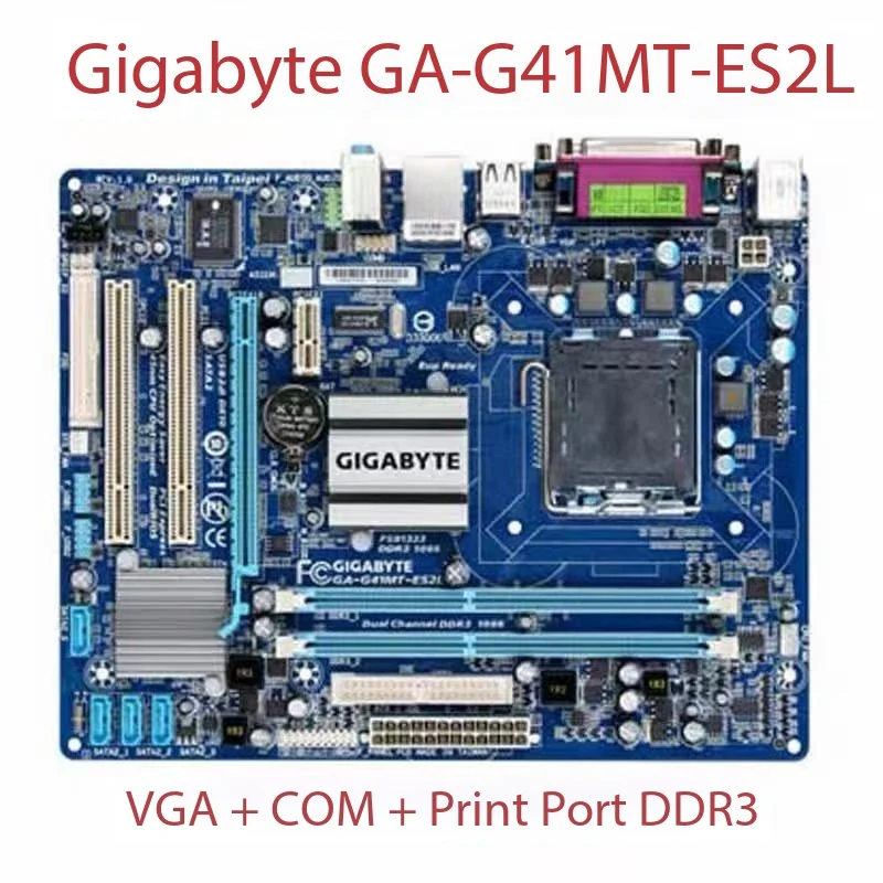 Gigabyte G41 GA-G41M-ES2L 775-pin integrated graphics motherboard with DDR2 memory slots, G31.